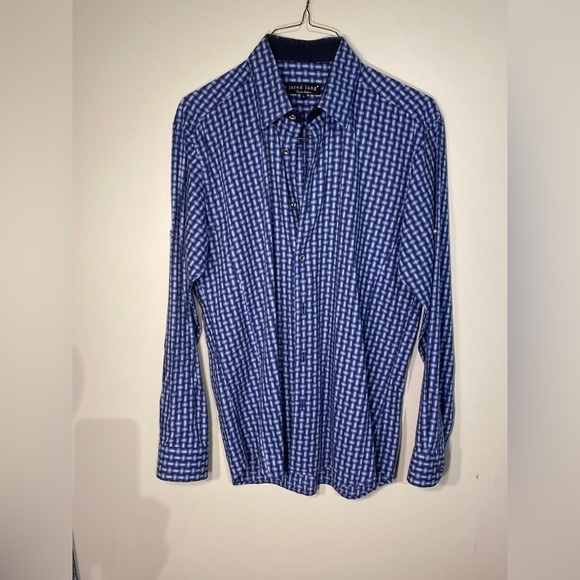 Blue Check shirt by Jared Lang EUC - Picture 1 of 8